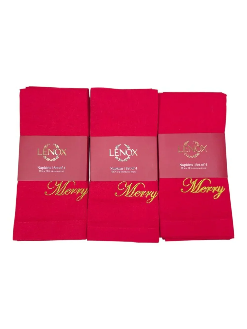 Lenox Holiday Napkins Set Of 12 19